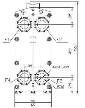 Габаритный чертёж ТПлР S55 IS.02.