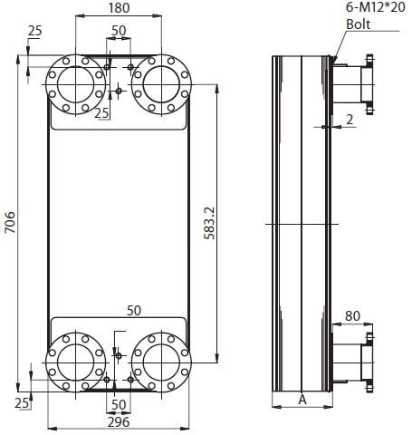 Паяный теплообменник Ридан XB66L