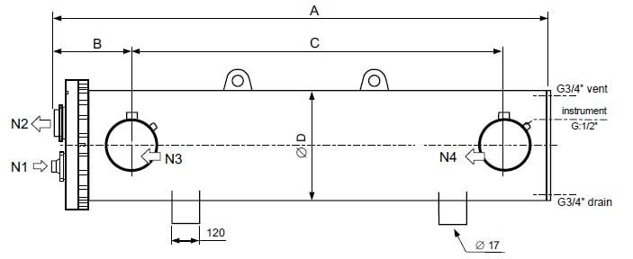 Кожухотрубный теплообменник Ciat FYC 406-20N