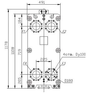 Габаритный чертёж ТПлР S32 IS.02.