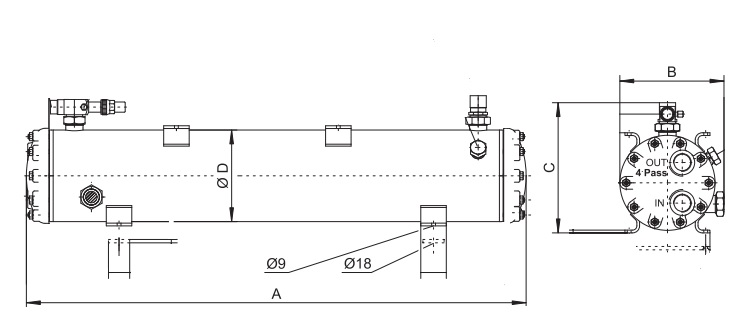 Кожухотрубный теплообменник BITZER F1202N