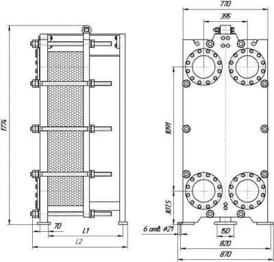 Пластинчатый теплообменник ЭТРА ЭТ-065с | Интернет-магазин TEPLOOBMENNIC.KZ