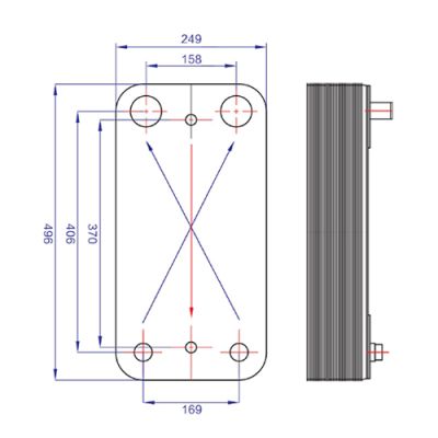 Паянный теплообменник ZB3-100D | Интернет-магазин TEPLOOBMENNIC.KZ