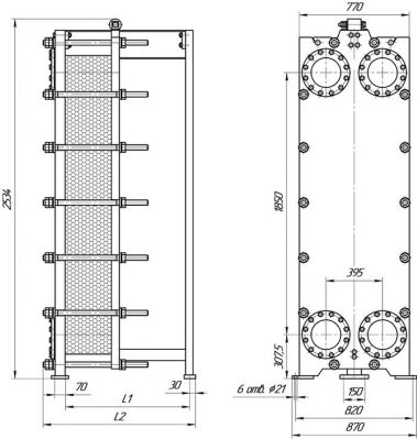 Пластинчатый теплообменник ЭТРА ЭТ-130 | Интернет-магазин TEPLOOBMENNIC.KZ
